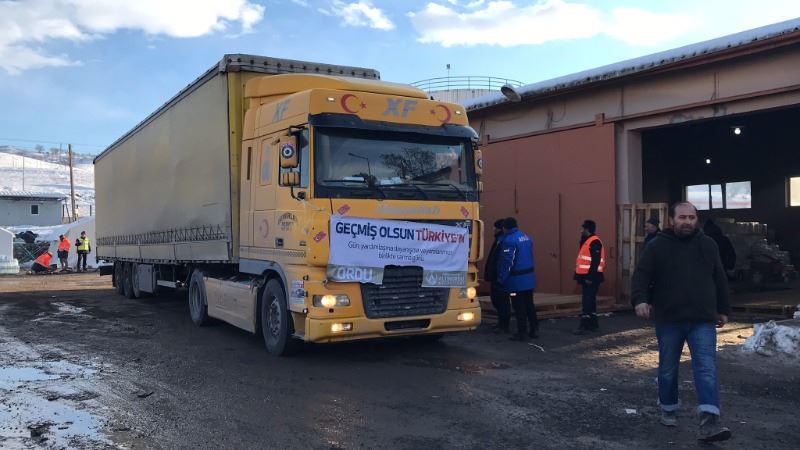 BAŞKAN AŞKIN TÖREN DEPREM BÖLGESİNDE