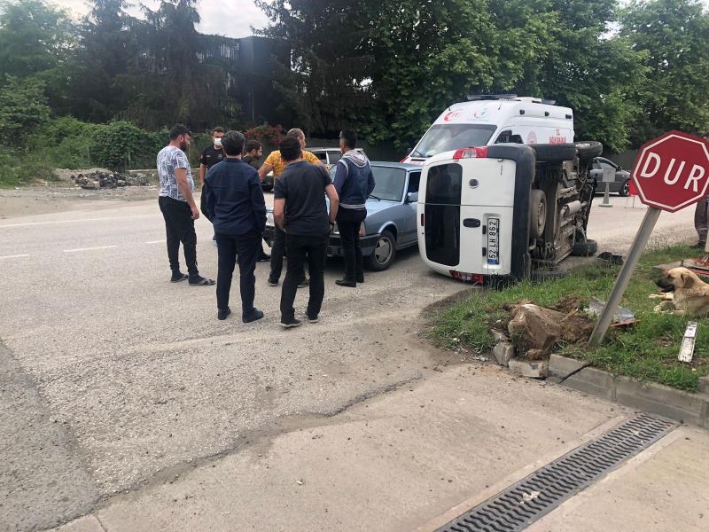 Ordu'da Araç Takla Attı