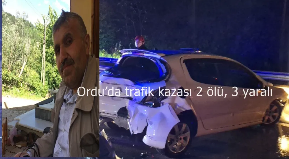 Ordu’da trafik kazası 2 ölü, 3 yaralı