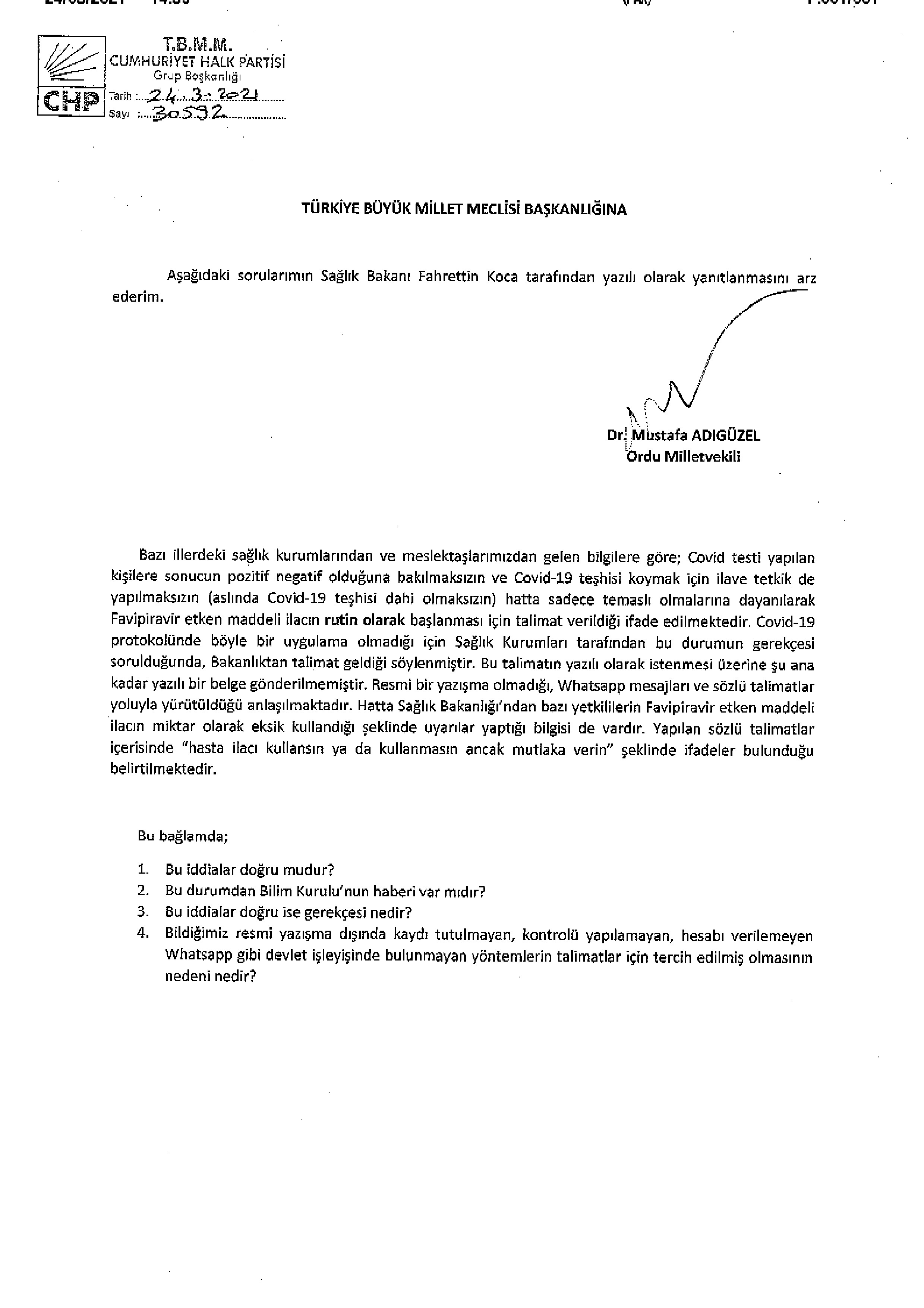 COVİD’DE AKIL ALMAZ UYGULAMA