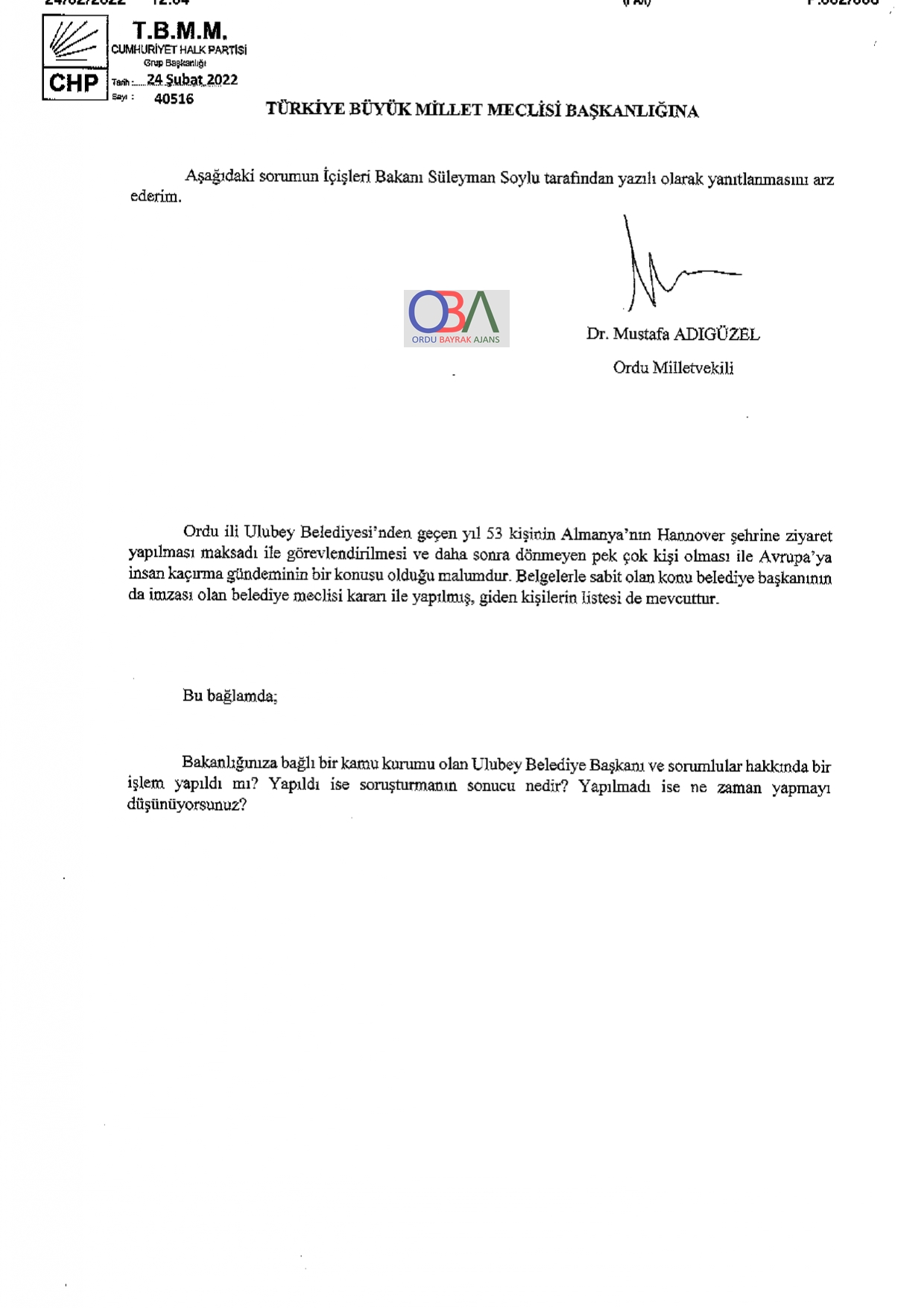 ADIGÜZEL'DEN 1 GÜNDE 9 ÖNERGE